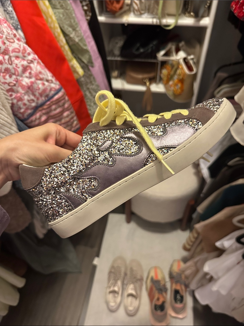 GAMIN Glitter Lace-Up Sneaker